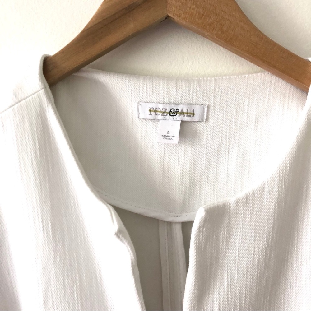 White Blazer With Ruffle Sleeves - Picture 4 of 9